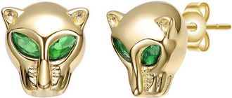 Rachel Glauber 14K Plated Cz Animal Earrings
