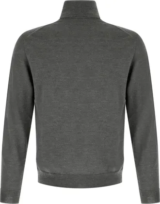 Zanone Virgin Wool Turtleneck Sweater - Anthracite
