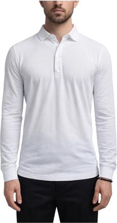 Gran Sasso Polo met lange mouwen - Heren - Polos - Wit - 3XL - Katoen - Tops