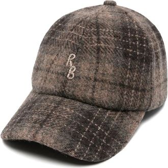 Ruslan Baginskiy Check-pattern Monogram-embroidered Baseball Cap