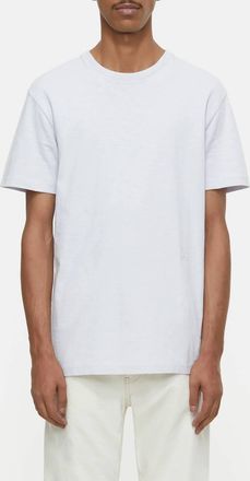 Closed Organic Cotton Classic Slub Short Sleeve T-Shirt In Fog Grey