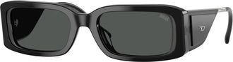 Diesel Dl 2017U Zonnebrillen - unisex - Zonnebrillen - Zwart - 53 MM - Accessoires