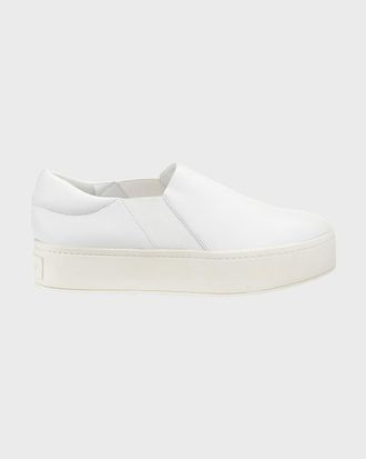 Vince Warren Leather Platform Skate Sneakers