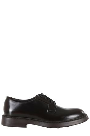 Doucal's Ebony Calfskin Blake Derby Brogues
