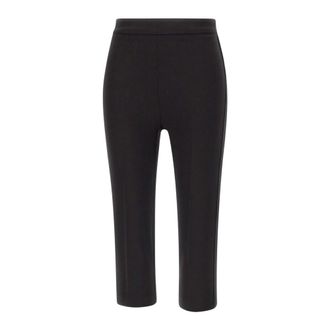 Elisabetta Franchi Lichte Cr&ecirc;pe Capri Broek - Dames - Broeken - Zwart - Maat: L Satijn
