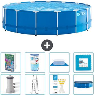 Intex Piscina Con Estructura Redonda - 457x122 Cm - 9-piezas S602