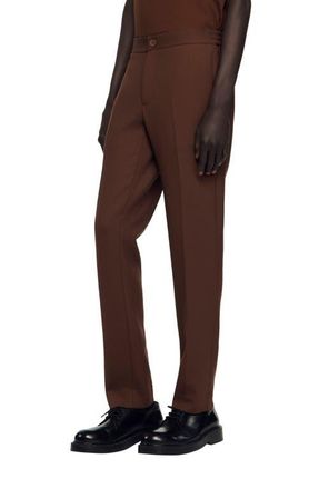 Sandro Jersey trousers in Cognac at Nordstrom, Size 38 X 33 Eu
