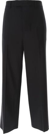 Msgm Klassieke Broek - Heren - Wijde Broeken - Zwart - XL - Wol - Broeken