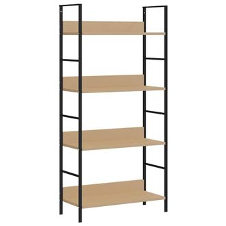 vidaXL Vidaxl - Estanter&iacute;a De 4 Niveles Madera Ingenier&iacute;a Roble 60x27,6x124,5cm