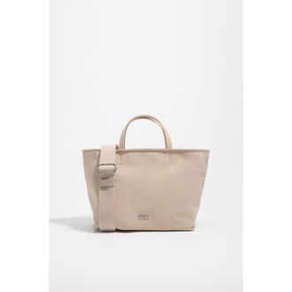 Bimba & Lola Medium Gabardine Shopper Bag in Sand at Nordstrom