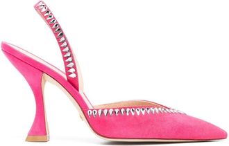 Stuart Weitzman rhinestone 105mm suede pumps - women - Suede - 37,5 - Pink