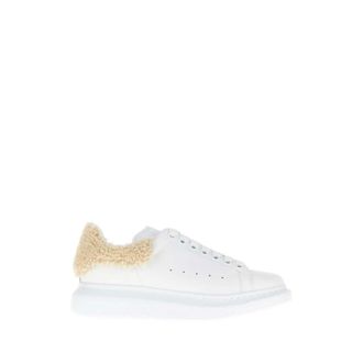 Alexander McQueen Alexander McQueen, Sneakers, female, White, Size: 9 US Oversized Sole Leather Sneakers