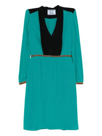 Prada V-neck dress - Green