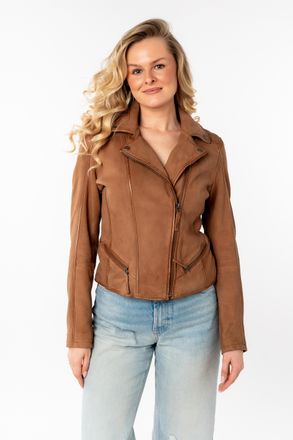 Mauritius Lederjacke MAURITIUS MWAmita OT, Damen, Gr. 4XL, braun (cognac), Obermaterial: 100% Schafsleder. Futter: 100% Baumwolle. &Auml;rmelfutter: 100% Polyester, 