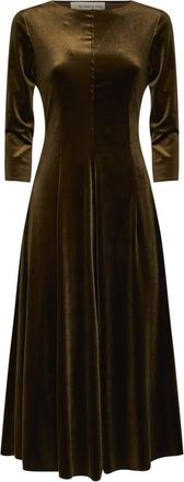 Blanca Vita Asia Midi Jurk - Dames - Casual kleedjes - Groen - M - Polyester - Kleedjes