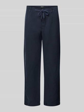 Strellson Regular Fit Chino aus Lyocell-Leinen-Mix Modell Saturn in Marine, Gr&ouml;&szlig;e 34/32