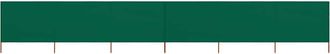 vidaXL Paravientos De Playa De 6 Paneles Tela Verde 800x120cm Vidaxl