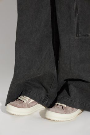 Rick Owens Leather Shoes Vintage Sneaks, Womens, Grey