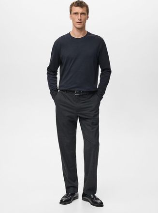 Mango Maglietta manica lunga regular fit navy - Uomo - XXL - MANGO MAN