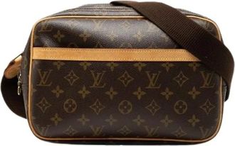 Louis Vuitton Pre-owned Reporter PM Monogram Schoudertas - Dames - Vintage Schoudertas - Bruin - ONE Size - Leer - Vintage