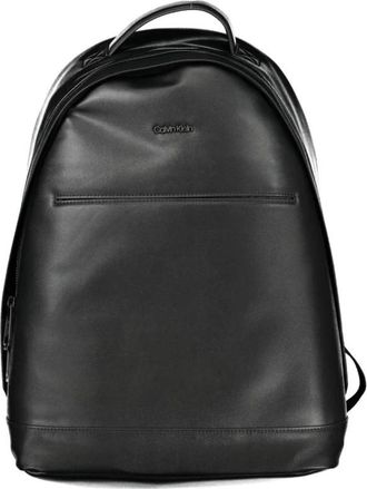 Calvin Klein Elegante Urban Rugzak met Laptopvak - Heren - Rugzakken - Zwart - ONE Size - Polyester - Tassen