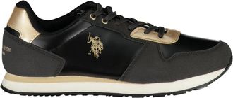 U.S.Polo Association Sportieve Veterschoenen Zwart Contrast Logo - Dames - Sneakers - Zwart - 35 EU - Schoenen