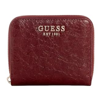 Guess Antonia Small Zip Around Portemonnee - Dames - Portefeuilles - Rood - ONE Size - Accessoires