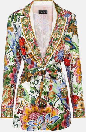 Etro Floral silk wrap jacket