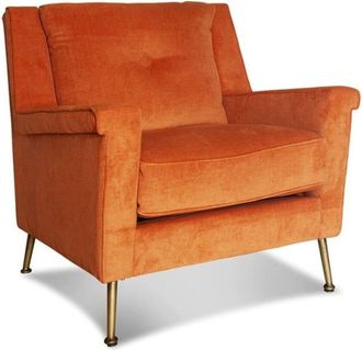 PIB Sillon de terciopelo naranja
