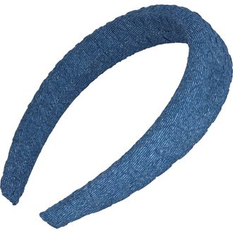 L. Erickson Oakley Padded Denim Headband in Light Wash at Nordstrom