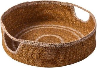 Be Home Hydra Woven Seagrass Tray in Marigold at Nordstrom