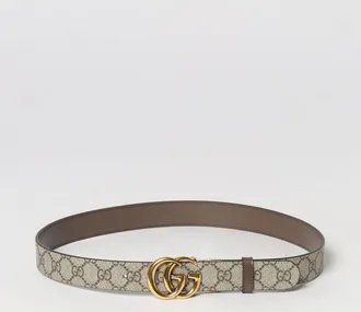 Gucci Cintura reversibile GG Marmont in tessuto Supreme e pelle con fibbia Doppia G