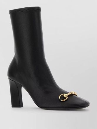 Gucci signora leather ankle boots square toe