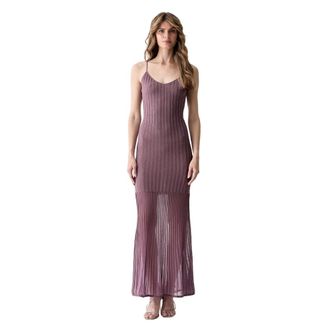 Guess Kleedjes, Dames, Paars, XS, Mermaid Maxi Jurk