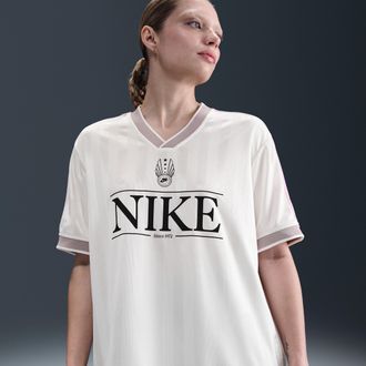 Nike Womens Nike Sportswear V-Neck Jersey Top in White | IH8504-133