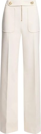 Elie Saab crepe trousers - White