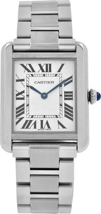 Cartier Pre-owned Cartier Tank Solo Silver Opalined Dial Ladies Watch W5200013