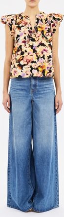 Ulla Johnson Abril Printed Top In Night Bloom