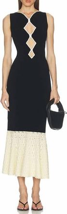 Et Ochs Maude Knit Midi Dress In Black / Ivory