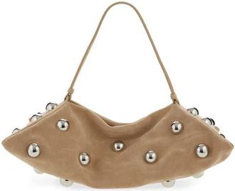 Altuzarra Origami Suede East/West Shoulder Bag in Cappuccino/silver at Nordstrom