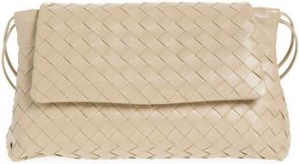 Bottega Veneta Dustbag Day Intrecciato Leather Shoulder Bag in 9615 Ecru-Gold at Nordstrom