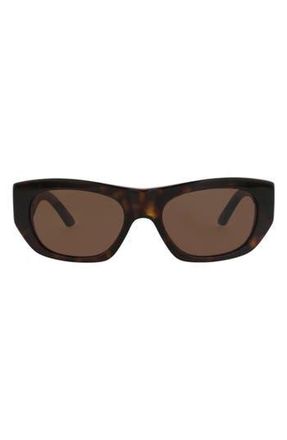 Alexander McQueen 54mm Square Sunglasses in Havana Havana Brown at Nordstrom Rack
