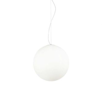 Netlighting Mapa Bianco 1 Light Large Globe Ceiling Pendant White E27