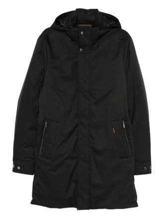 Moorer Vermont hooded coat - men - Polyester/Polyurethane/Polyamide - 54 - Black