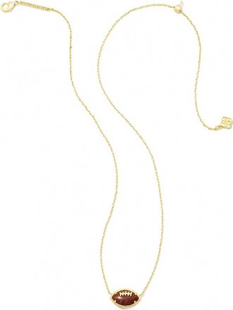Kendra Scott Womens Football Short Pendant Necklace In Gold
