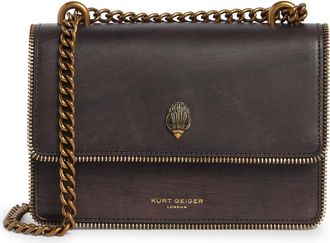 Kurt Geiger Shoreditch Small Leather Convertible Crossbody Bag in Open Brown at Nordstrom Rack