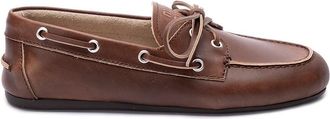 Miu Miu Unlined Bleached Leather Boat Shoes