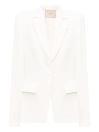 Twin-Set button single-breasted blazer - women - Polyester/Acetate/Polyester - 38 - White