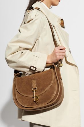 Burberry Leather Shoulder Bag, Womens, Brown