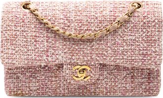 Chanel Pink Medium Classic Tweed Double Flap
